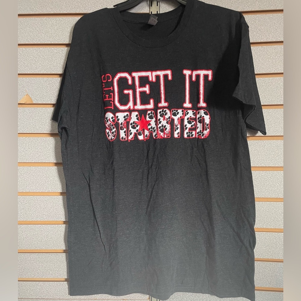 Next Level Tshirt Large Let’s Get It Started Bulldog Print